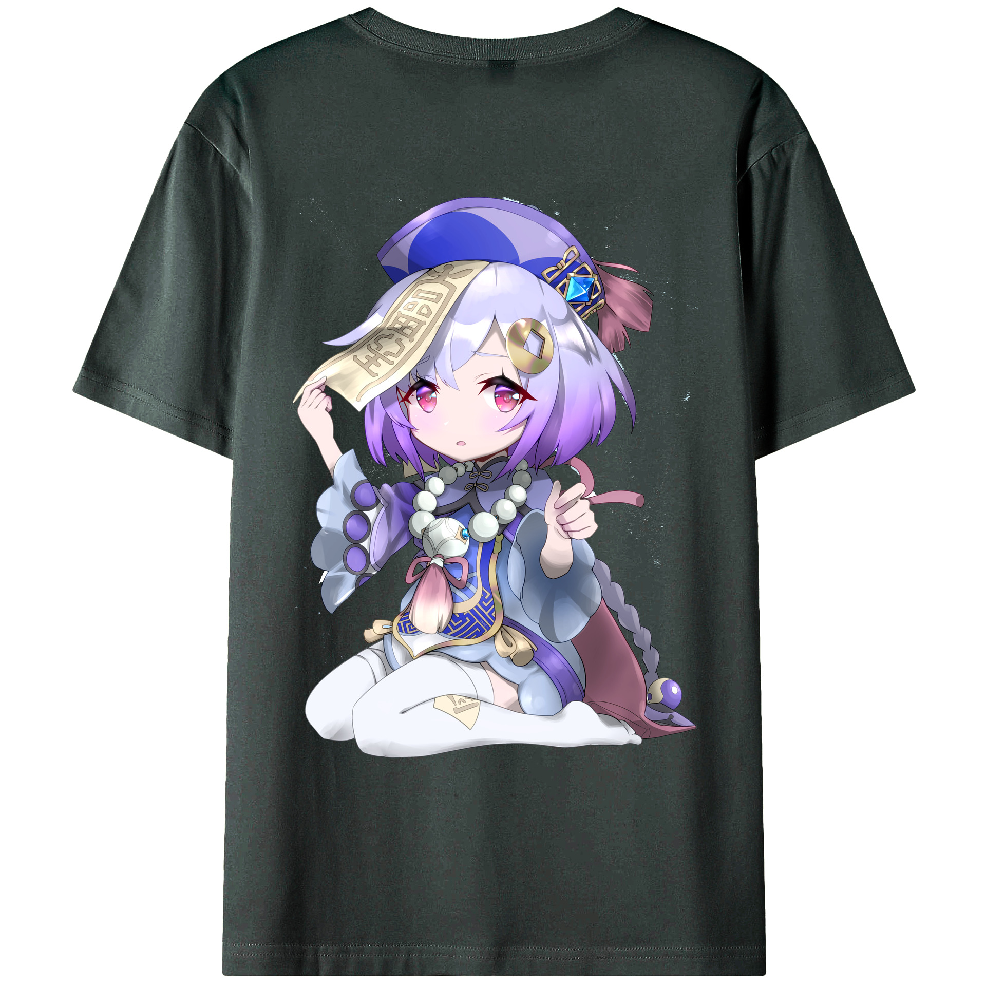 げんし神 七七 なな  genshin Nana 綿100％ メンズ半袖Tシャツ（バックプリント） 通気性
